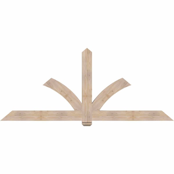 Ekena Millwork Redmond Smooth Timber Gable Bracket, Douglas Fir, 96"W x 40"H x 3 1/2"D x 5 1/2"F, 10/12 Pitch GBW096X40X0406RED00SDF - main